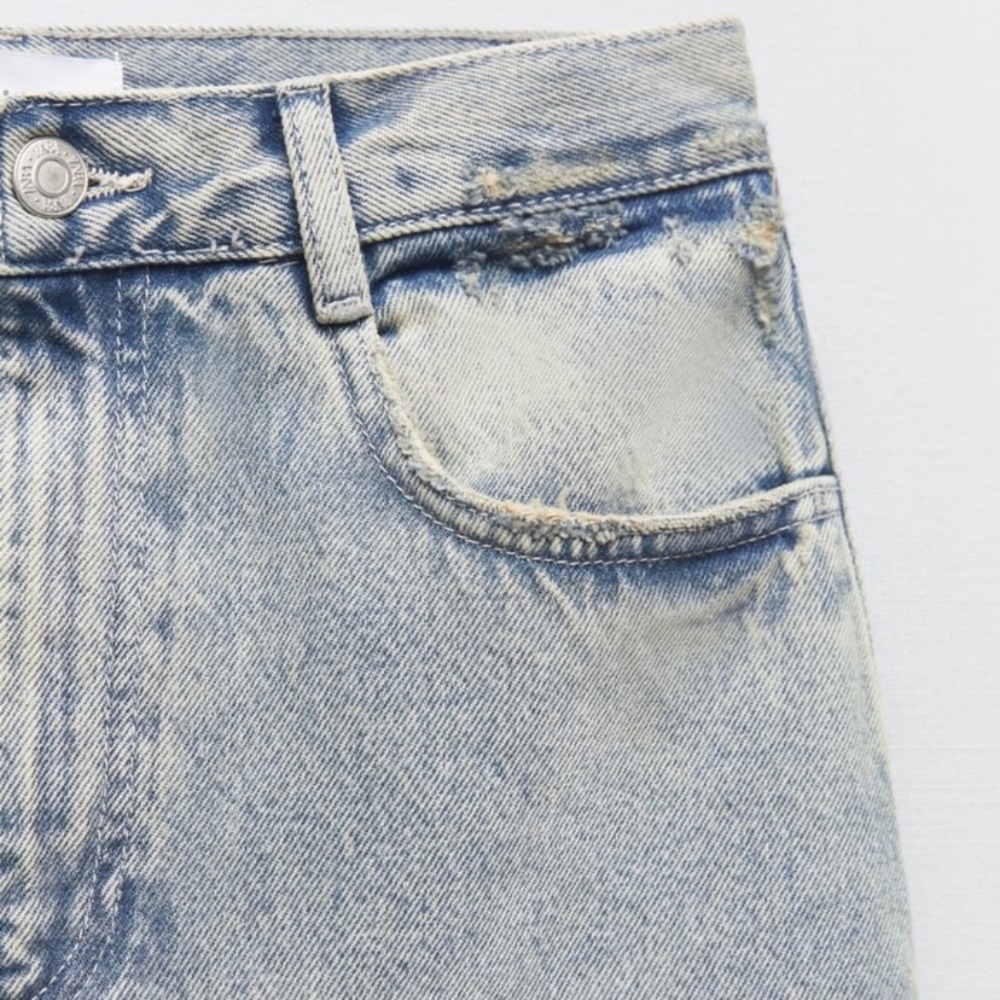 Zara DENIM MIDI SKIRT TRF - small - Picture 8 of 9